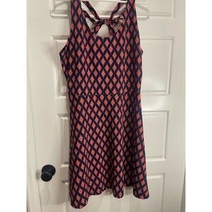 Maurice’s size XL sleeveless summer dress coral and blue